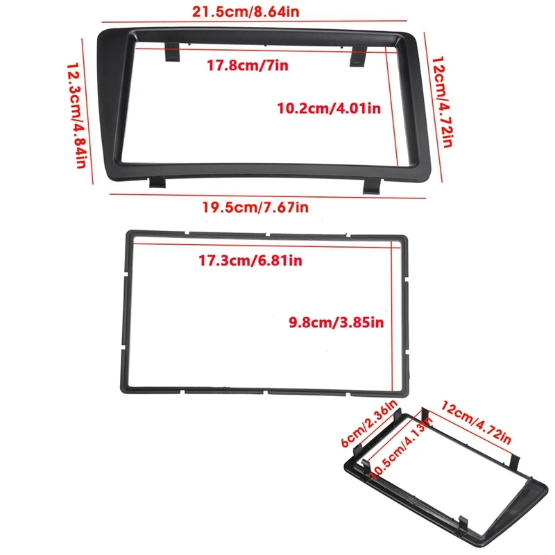 2 Din Car Radio Stereo Fascia Panel Frame Kit Double Din Dash Mount DVD Frame For Honda Civic EP2 EP3 2001-2006 RHD