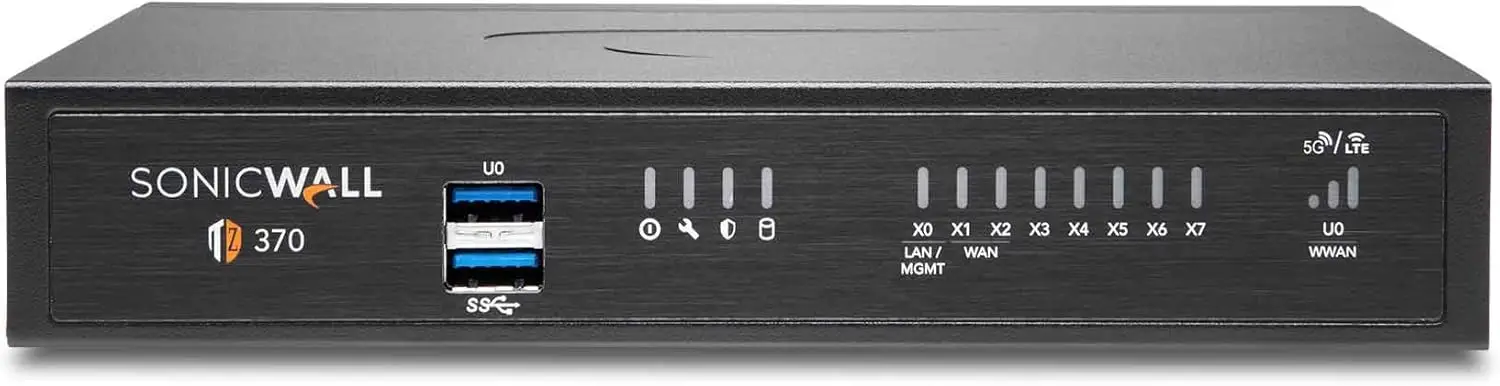 TZ370 Network Security Appliance (02-SSC-2825) Next-Generation Firewall Zero-Touch Deployment 8X 1GbE Ports