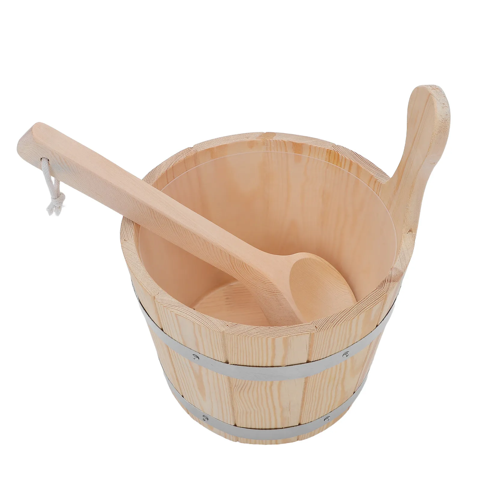 

Набор: 5-литровое ведро для ванны с деревянной лопаткой, экологичные аксессуары для сауны, для домашней парной, душа, набор для переливания воды, современный дизайн