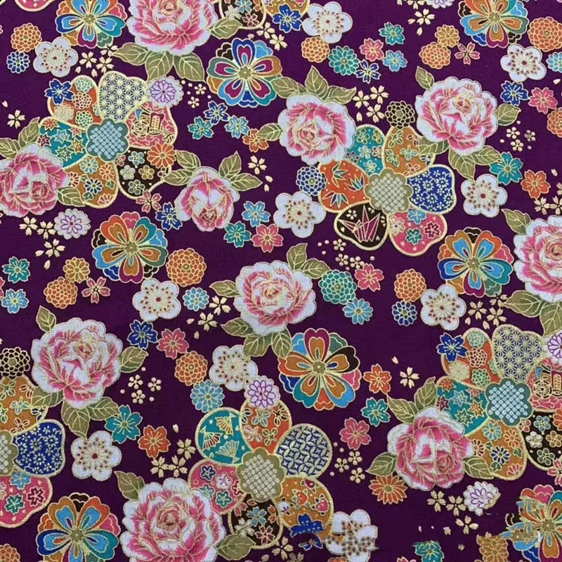 30 Colors Japanese Washi Cotton Fabric Floral Meadow Animal Print DIY Craft Material for Bags Kimono Sewing Traditional Style