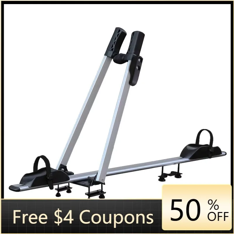 

STLF Universal Aluminum Foldable Bike Rack Small Volume Car Bicycle Carrier with Roof Mount for Car & Bicycle