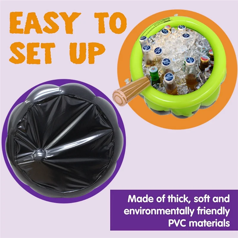 ABWE-المشروبات المبردة دلو للثلج نفخ هالوين الرعب الساحرة النمام بار منزل مسكون الحلوى الديكور