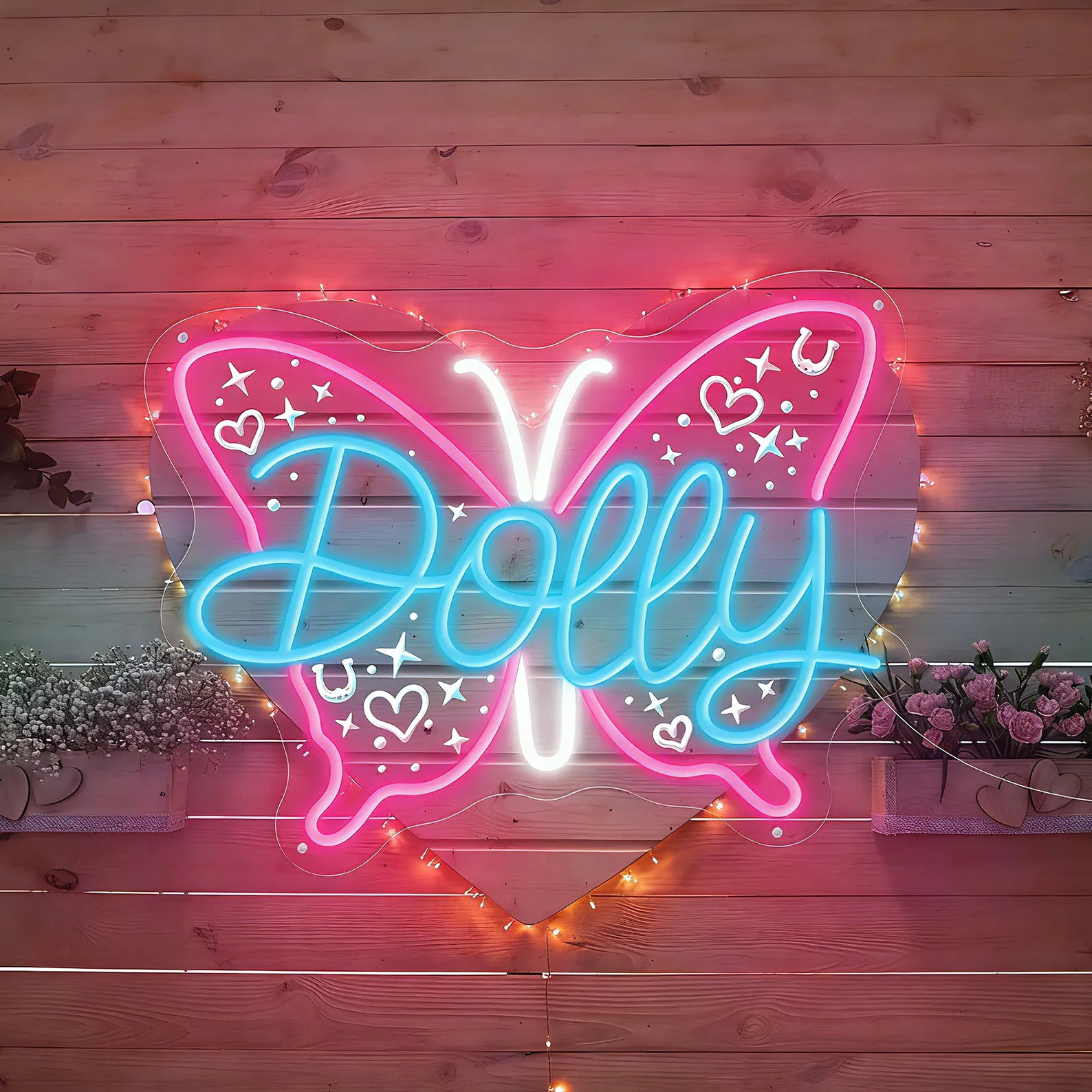 Custom Name Butterfly Neon Sign,Butterfly Neon Sign,Butterfly Lover Gift,Aesthetic Room Decor,Girl Room Neon Art,Gift For Her
