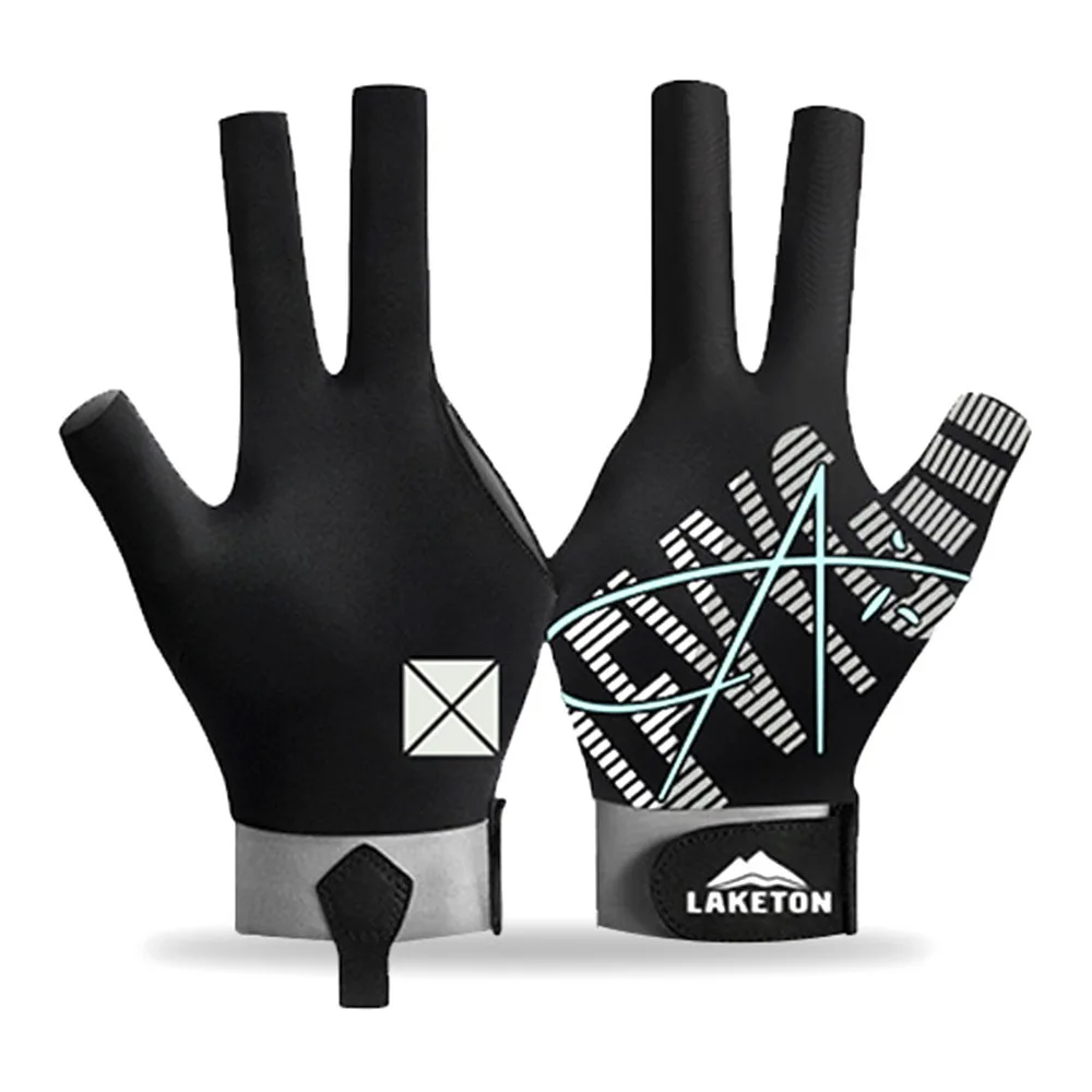 

Бильярдные перчатки для левой руки, нескользящие эластичные перчатки с тремя пальцами, дышащие тренировочные перчатки для бильярда, аксессуары для фитнеса