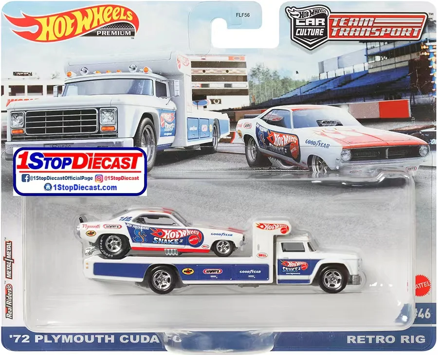 Original Hot Wheels Transport Team Series Premium Car Culture Models Skyline Shell Fleet Gulf Oil Toys for Children Diecast 1/64