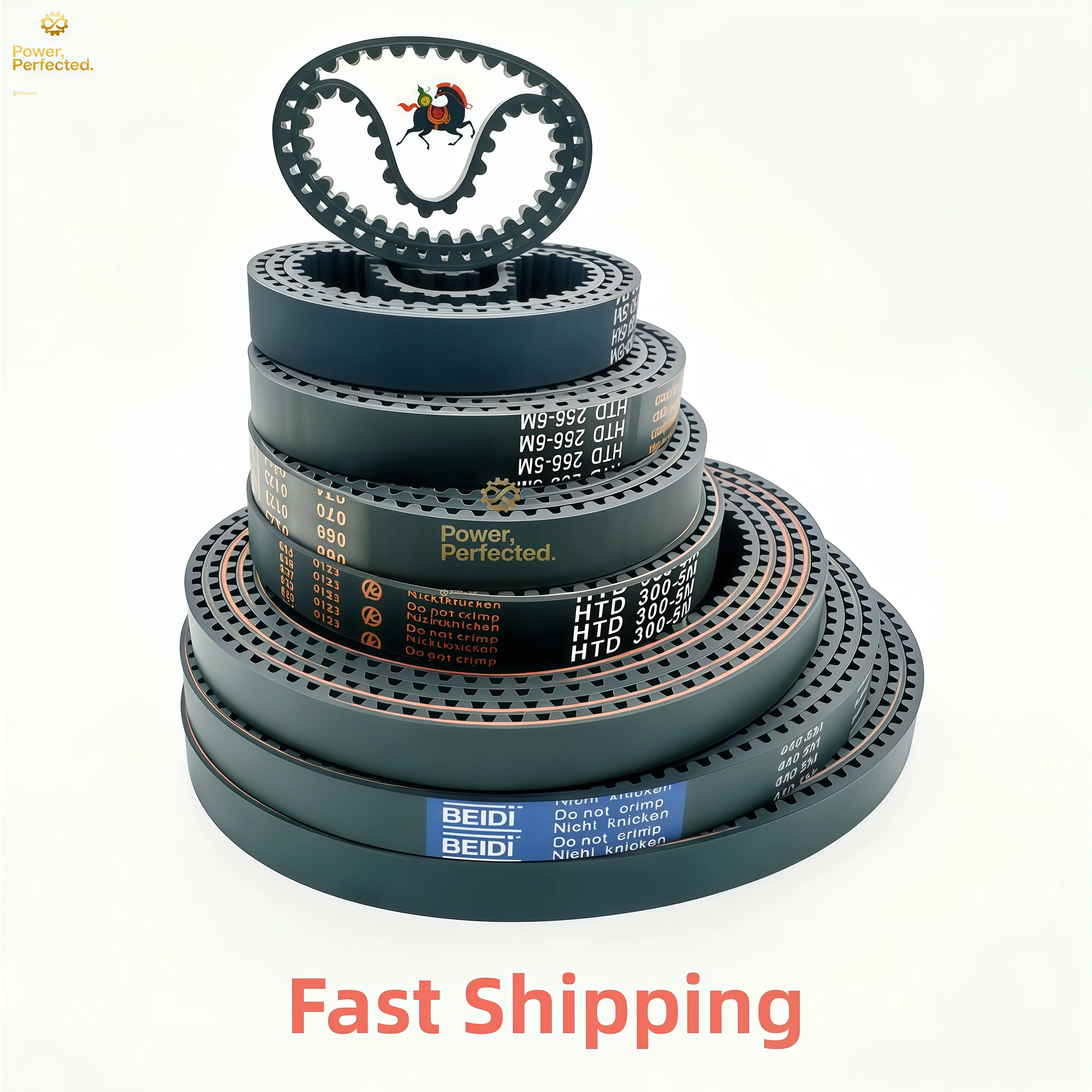 HTD 5M Timing Belt Width 10mm 15mm 20mm 25mm 30mm 40mm 5M RubberBelt Length 175mm to 390mm for CNC Belt HTD5M Closed Loop Belts
