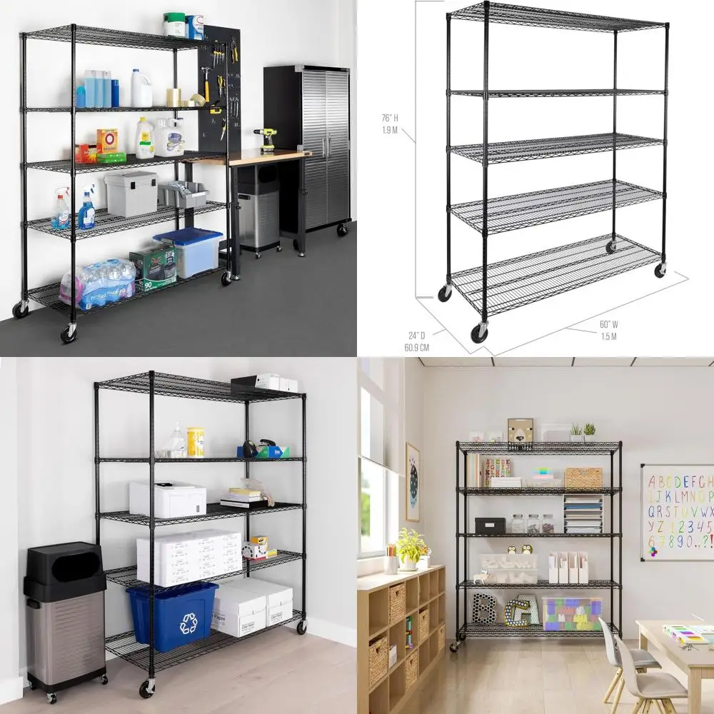 

Сверхпрочная стальная проволочная стойка-органайзер UltraDurable для хранения, для гаража, склада, офиса, ресторана, класса, кухни