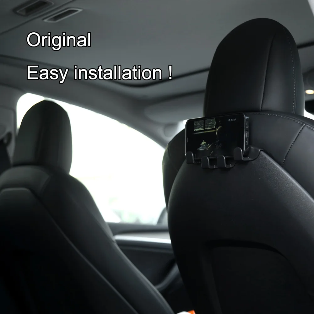 Seat Hook for Tesla Model Y Organizer Center Console Head Rest Storage Multifunctional Phone Bracket Model 3 Hanger