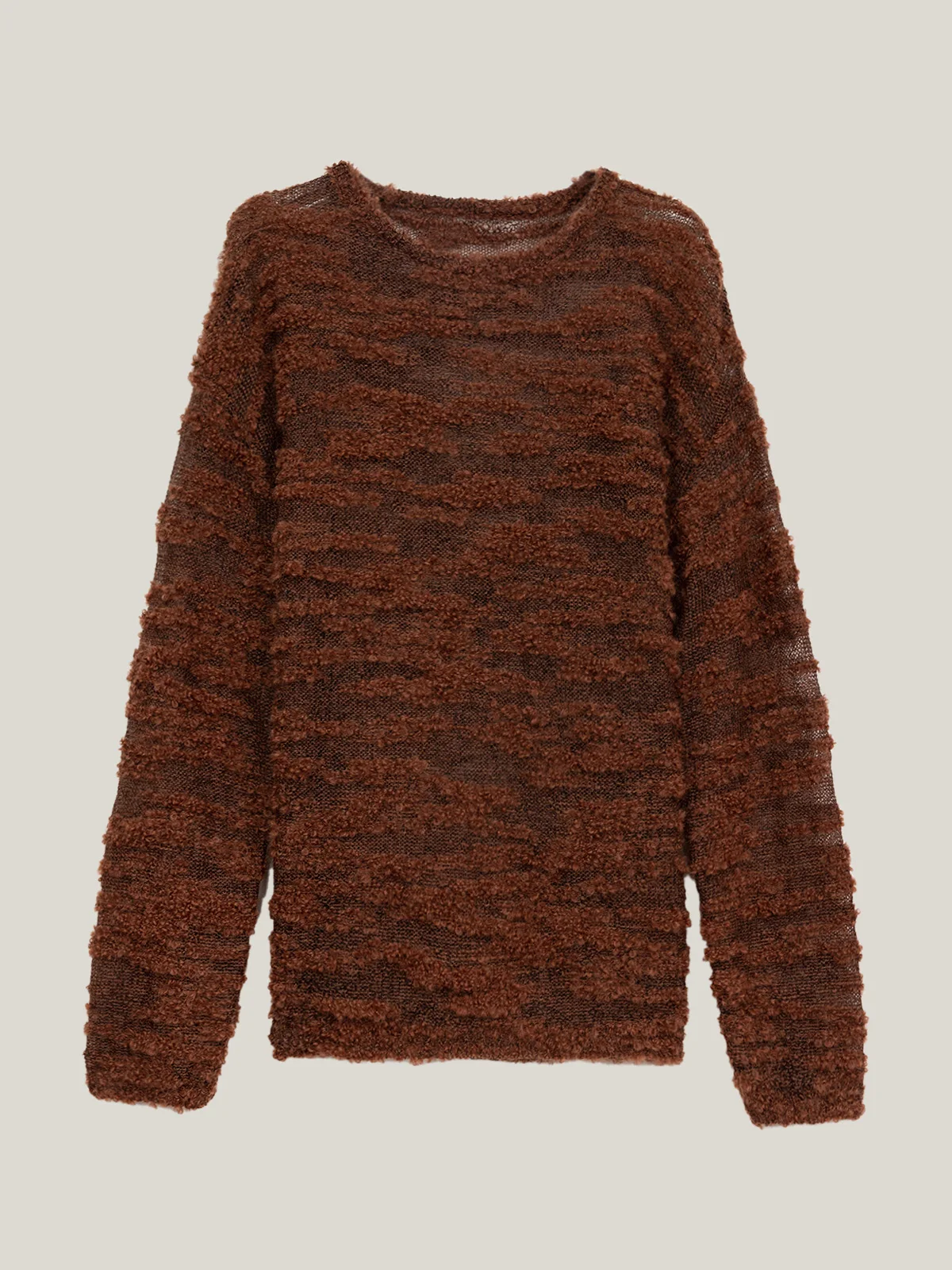 

Comfortable Knitted Sweater round Ne Pullover New Autumn Winter Women's Camere Wool Blend Long Sve Regular Fit Top