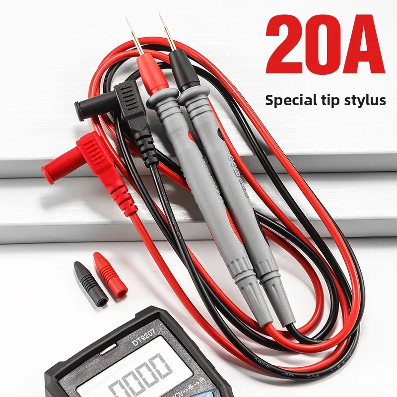 10A 20A Multimeter Test Heads Needle Pin Digital Multi Meter Head Wire Pen Cable Kit Multimeter Voltmeter Silicone Tester Kit