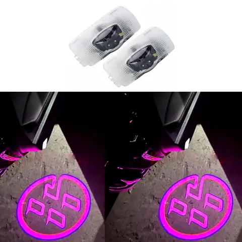 Ghost FT86 GT86 AE86 Door Light 2pcs Pink 86 Courtesy Light LED Door Welcome Light For Toyota GT86 FT86 AE86 Toyota Shadow Lamp