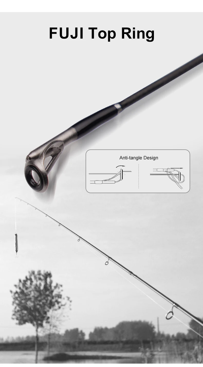 PURELURE JIEKE 9FT Spinning Casting Rod High Carbon Universal Long Throwing Angelrute in FUJI Zubehör Schnell – Detail 4