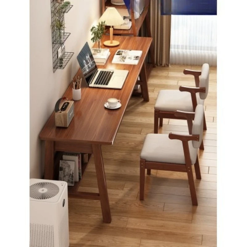 

Solid wood desktop computer desk Simple home bedroom Learning writing desk Study room Long desk Workbench