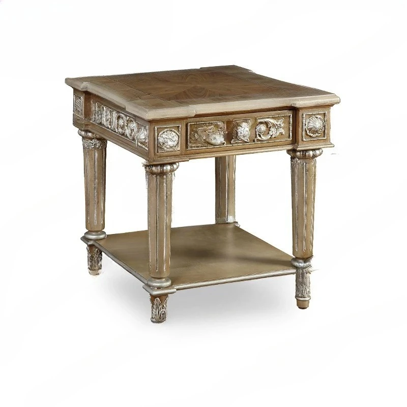 Neoclassical British Windsor Castle Court Style  Corner Table Living Room Sofa Small Side Table Furniture