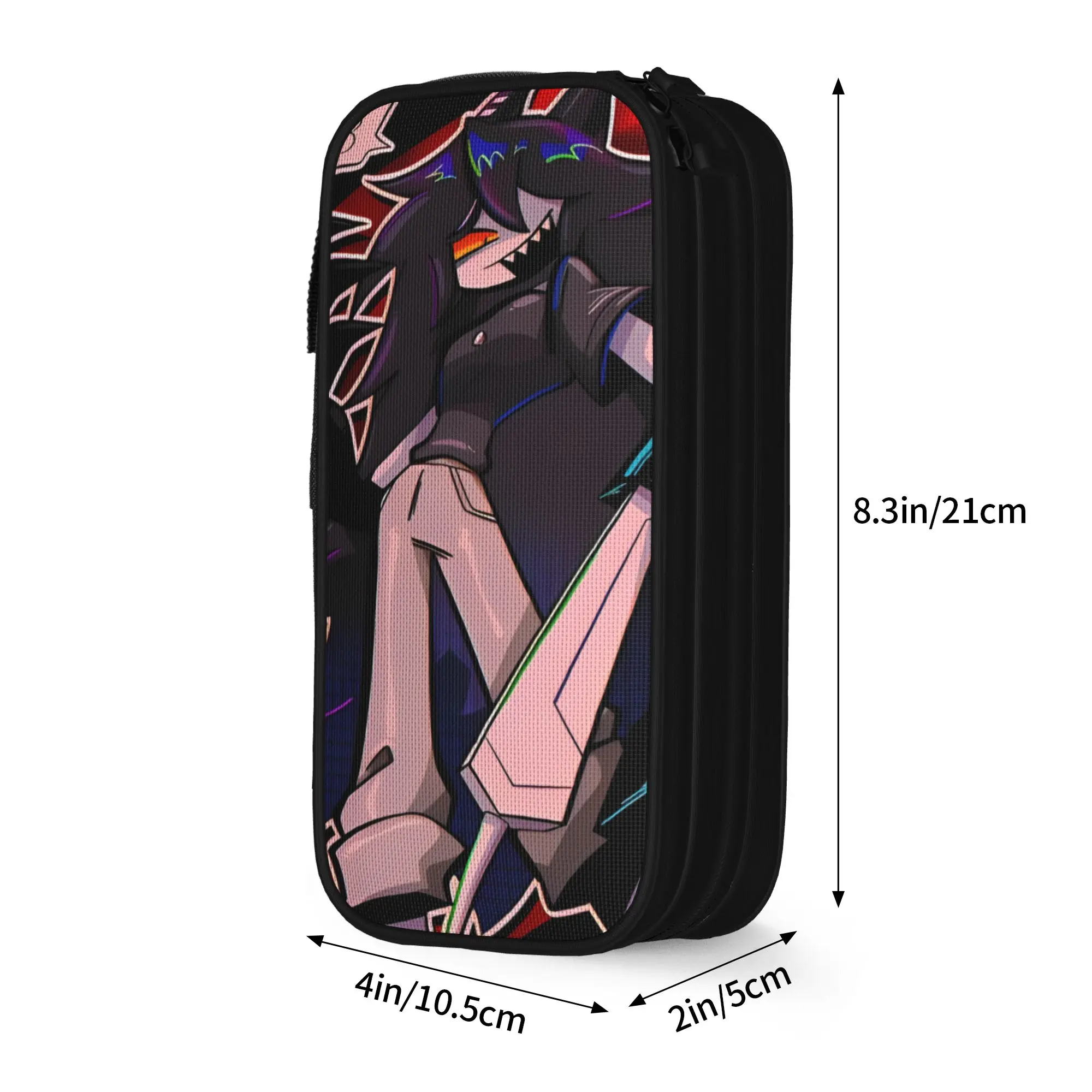 Creative Cool Miss Circle Pencil Case Fundamental Paper Education Pencil Pouch Pen Large Storage Bag Supplies Zipper Stationery