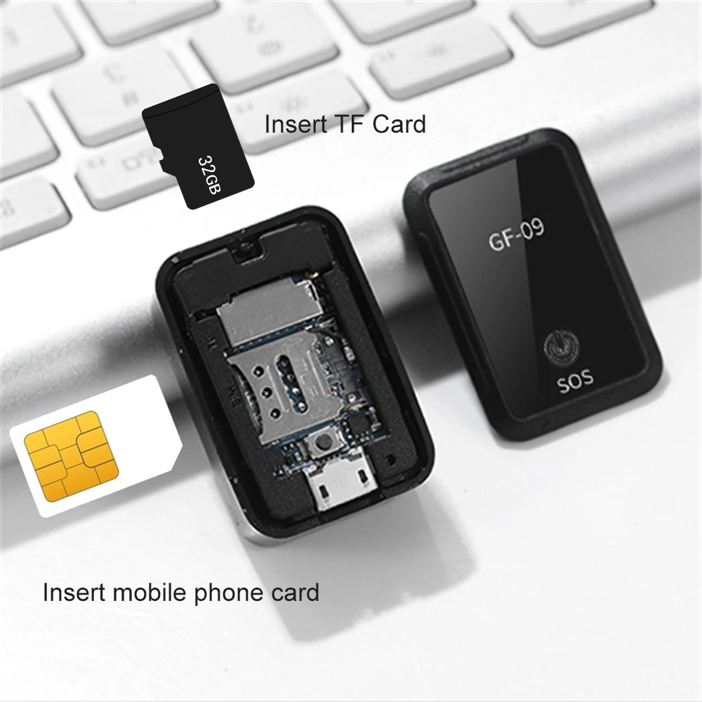 GF09 Mini AGPS Tracker App Anti-Theft Device WIFI LBS GSM GPRS Locator Magnetic Voice Recording  Remote Control Pickup Kit