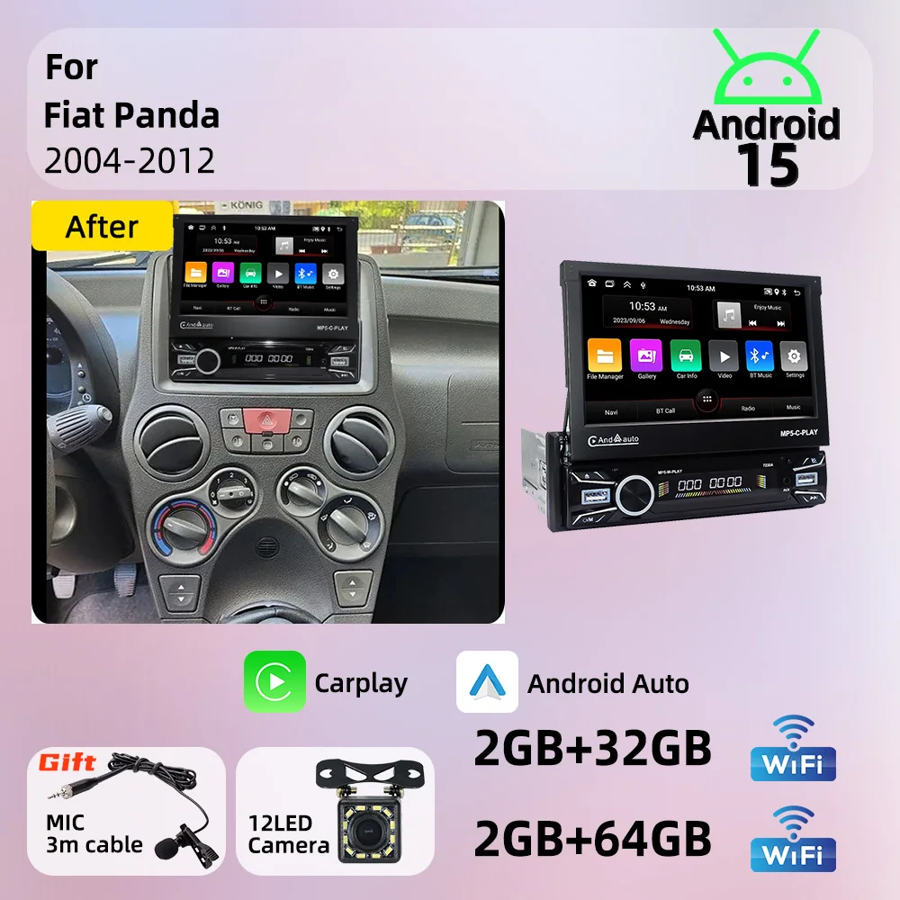 Android Radio 1Din Stereo 7