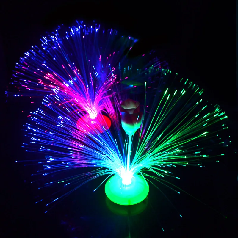 Colored LED Fiber Optic Light Night Lamp Holiday Christmas Wedding Decoration Stars Shine In The Dark Kids Toys Nighting Lamps