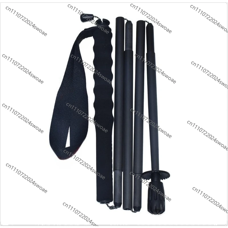 Ultra-light ultra-short high modulus UD carbon fiber five-section folding cane off-road hiking cane