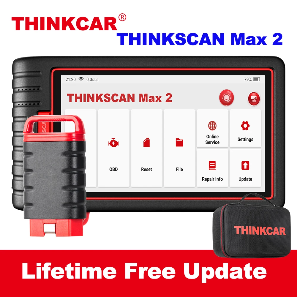 THINKCAR ThinkScan Max 2 OBD2-Scanner Vollsystem-Autodiagnosegerät mit CANFD für GM nach 2020 AF DPF 28 Reset lebenslang kostenlos