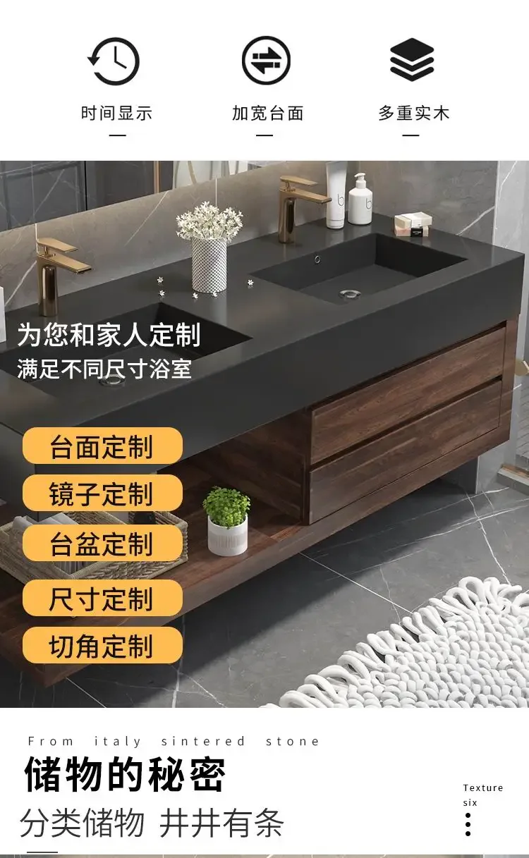 Whole Washbin Bathroom Cabinet Combination Modern Minimalist Bathroom Table Washbasin