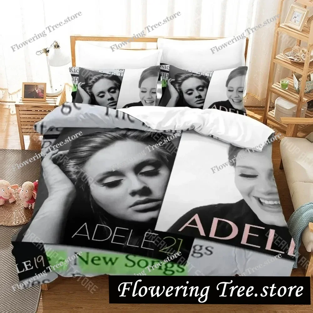 

3D Print Adele Adkins MBE Bedding Set Boys Girls Twin Queen King Size Duvet Cover Pillowcase Bed boys Adult Home Textileextile