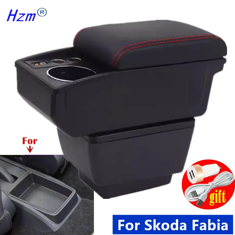 For Skoda Fabia Armrest For Skoda Fabia 3 III 2015-2021 Car Armrest box Storage box Dedicated Retrofit Interior Car Accessories