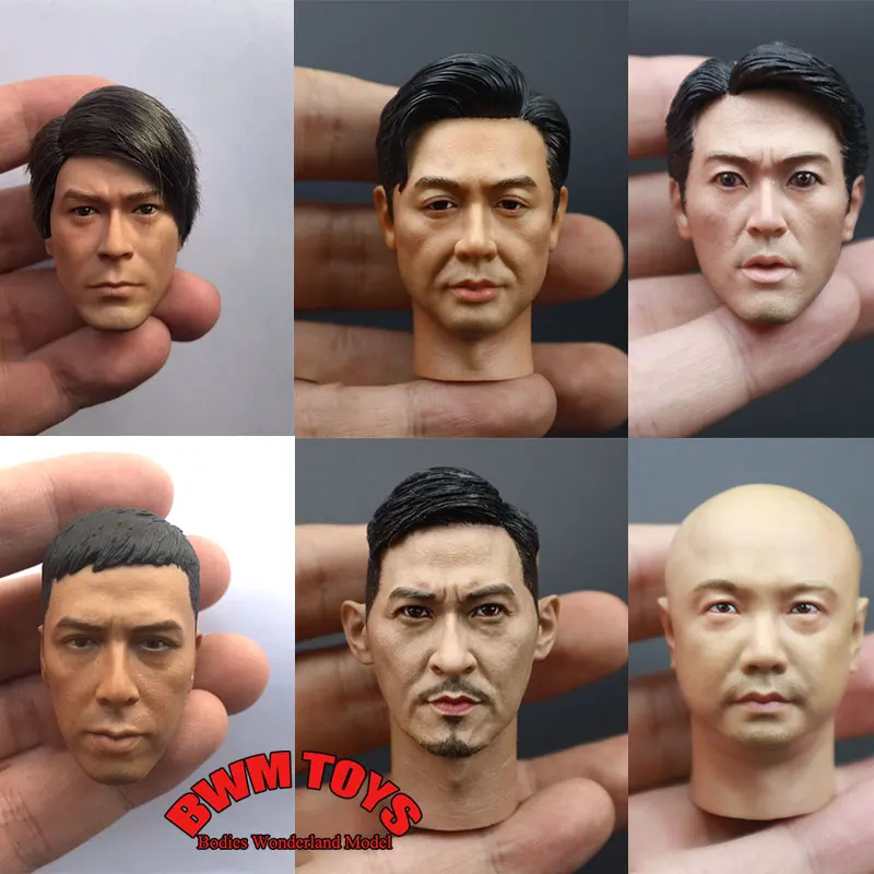 

1/6 Male Soldier Asian Star Head Sculpt Louis Koo Donnie Yen Stephen Chow Xu Zheng Zhang Songwen Head For 12inch Action Figure