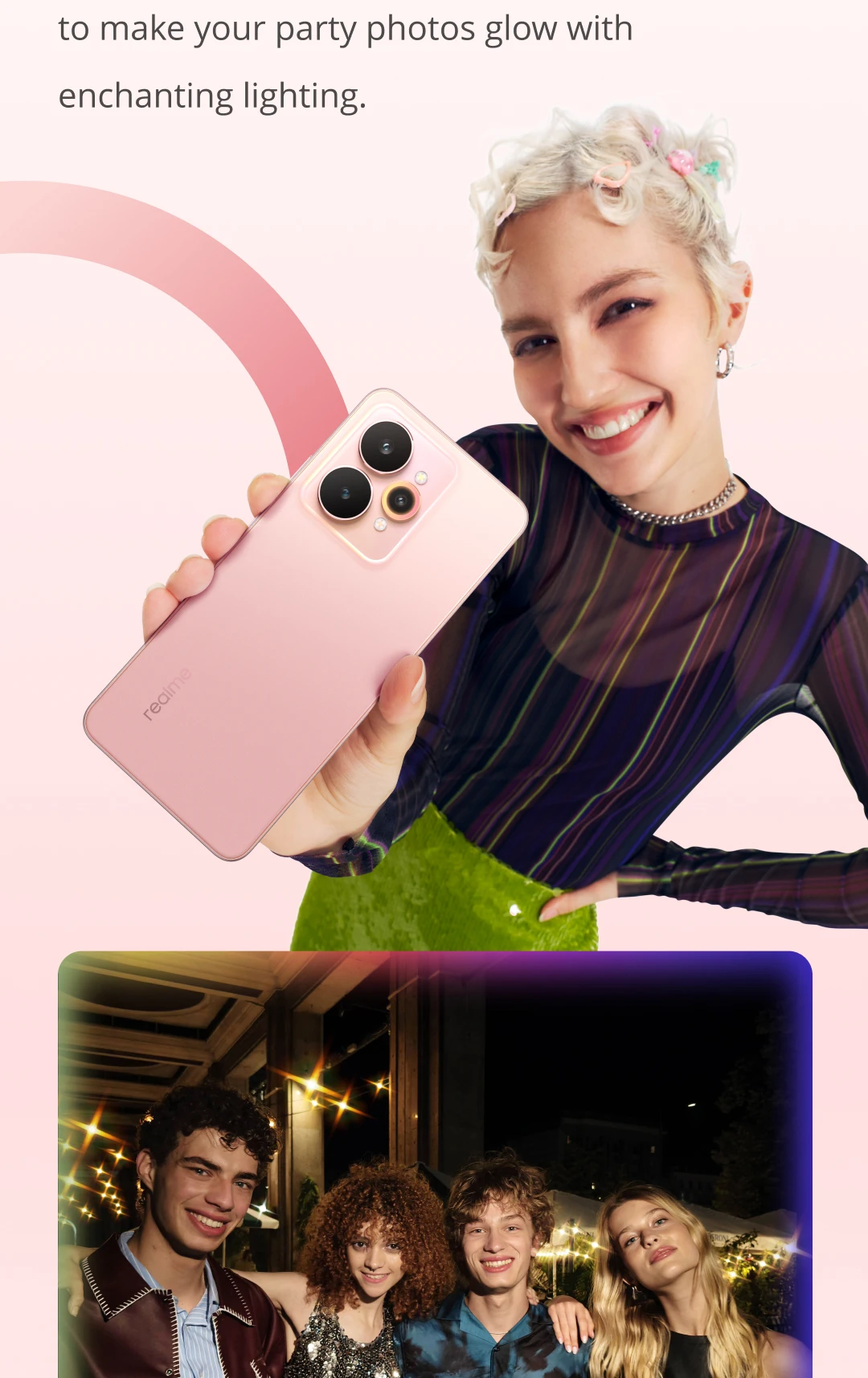 realme 15 5G Smartphone 6500mAh 45W Processor 6.77"144Hz AMOLED Display NFC Dimensity 7300+