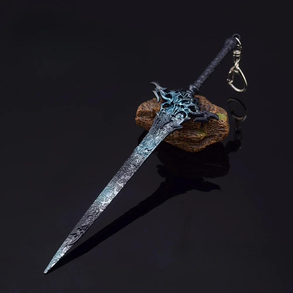 22 centimetri Ultimate Warrior Fantasy Gioco Arma Gioco di Metallo Periferico Katana Samurai Spada Arma Modello Portachiavi Regali Giocattoli per I Ragazzi