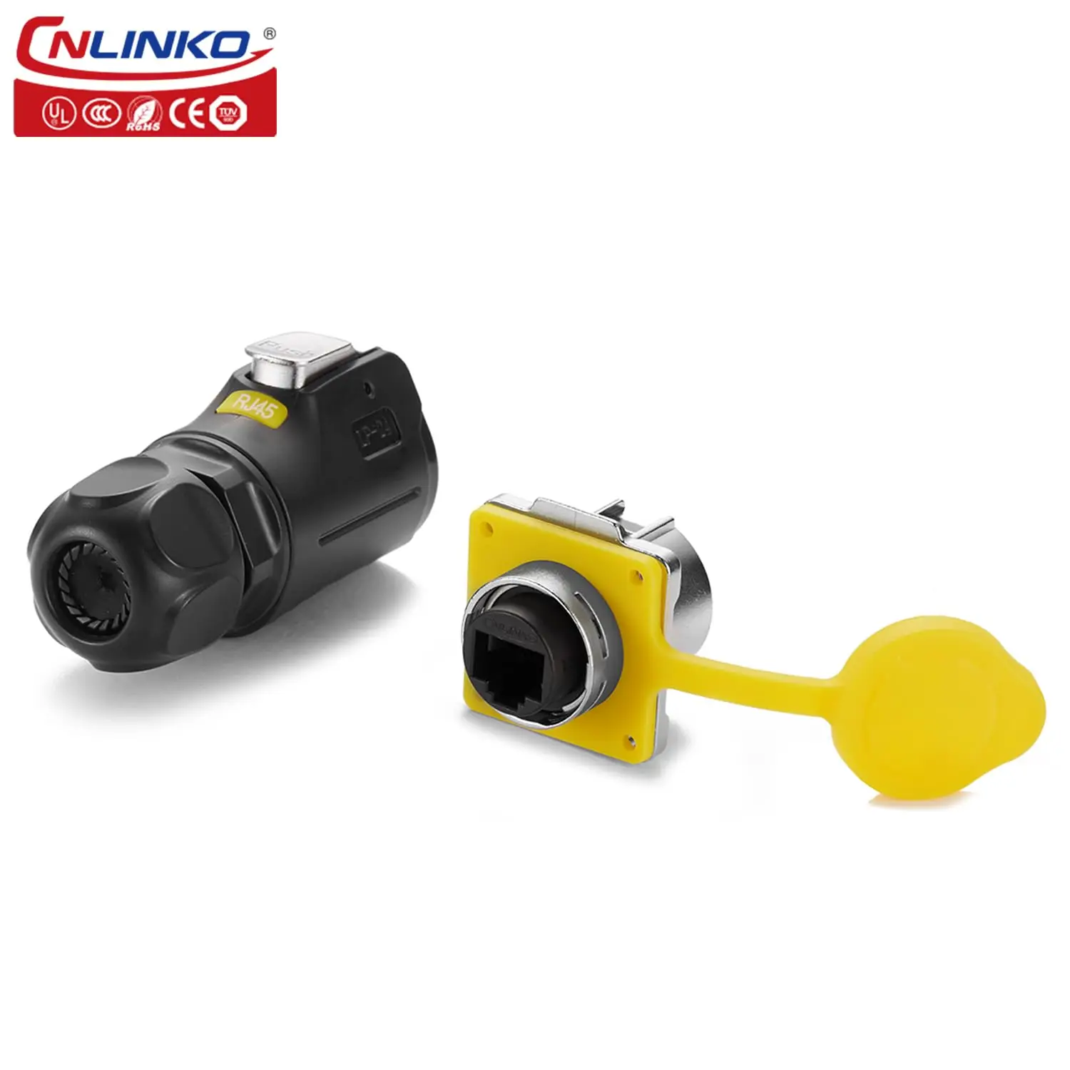 CNLINKO M24 RJ45 Waterproof Connector LP24 Internet Network 8P8C Connector CAT3 CAT6 IP68 RJ45 Industrial Circular Connector