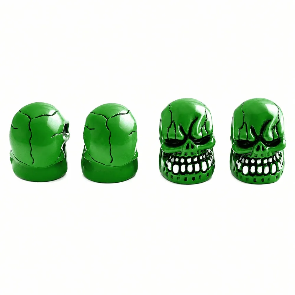 Skull Tire Valve Stem Caps For Universal Car Motorcycle Bicycle Resin Wheel Air Valve Cover Auto Styling Accessories Decor Parts 6