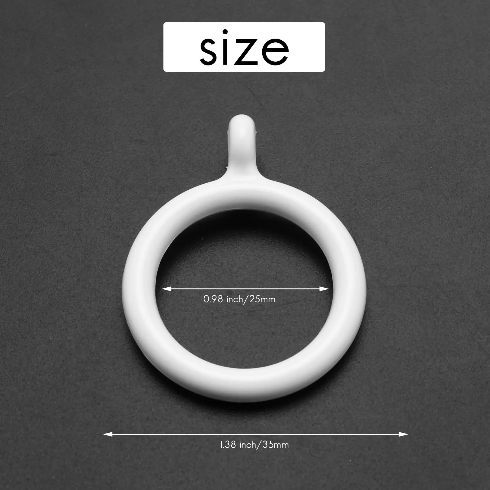 MHWY 20X Anillos de cortina de plástico interior blanco de 25 mm