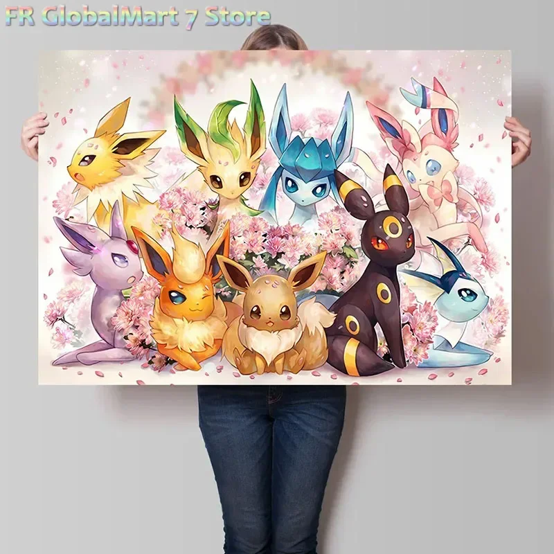 Pokemon Decorative Painting Frameless Cartoon Printing Super Dream Pikachu Milotic Room Decoration Poster Canvas Mural Gift