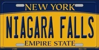 Tin Sign New Aluminum Niagara Falls York Background Novelty Metal Metal Sign Metal Sign