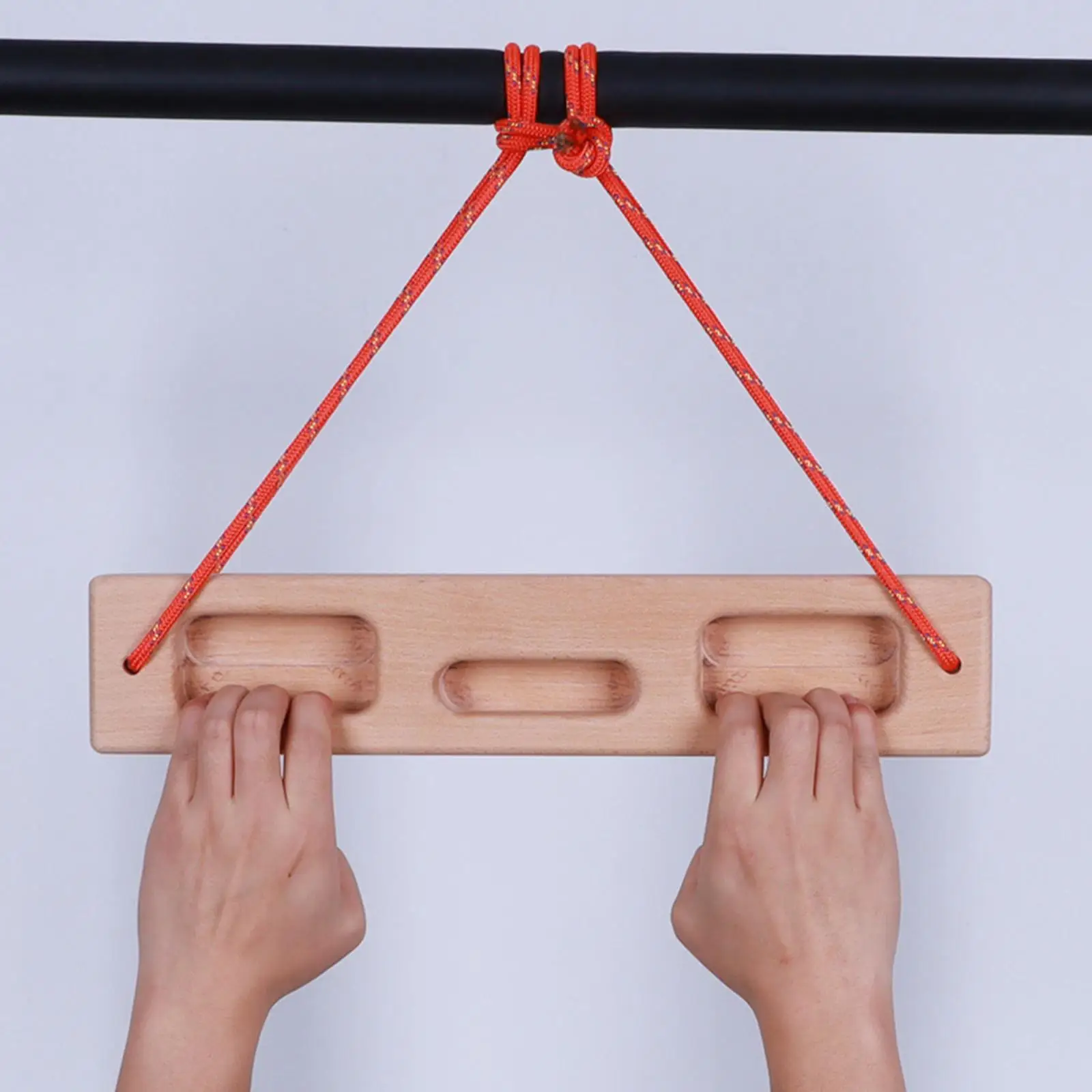 Wooden Climbing Hangboard Training Aid with Jugs Slopes Edges for Home Wall Mounted Finger Strength Gym Equipment