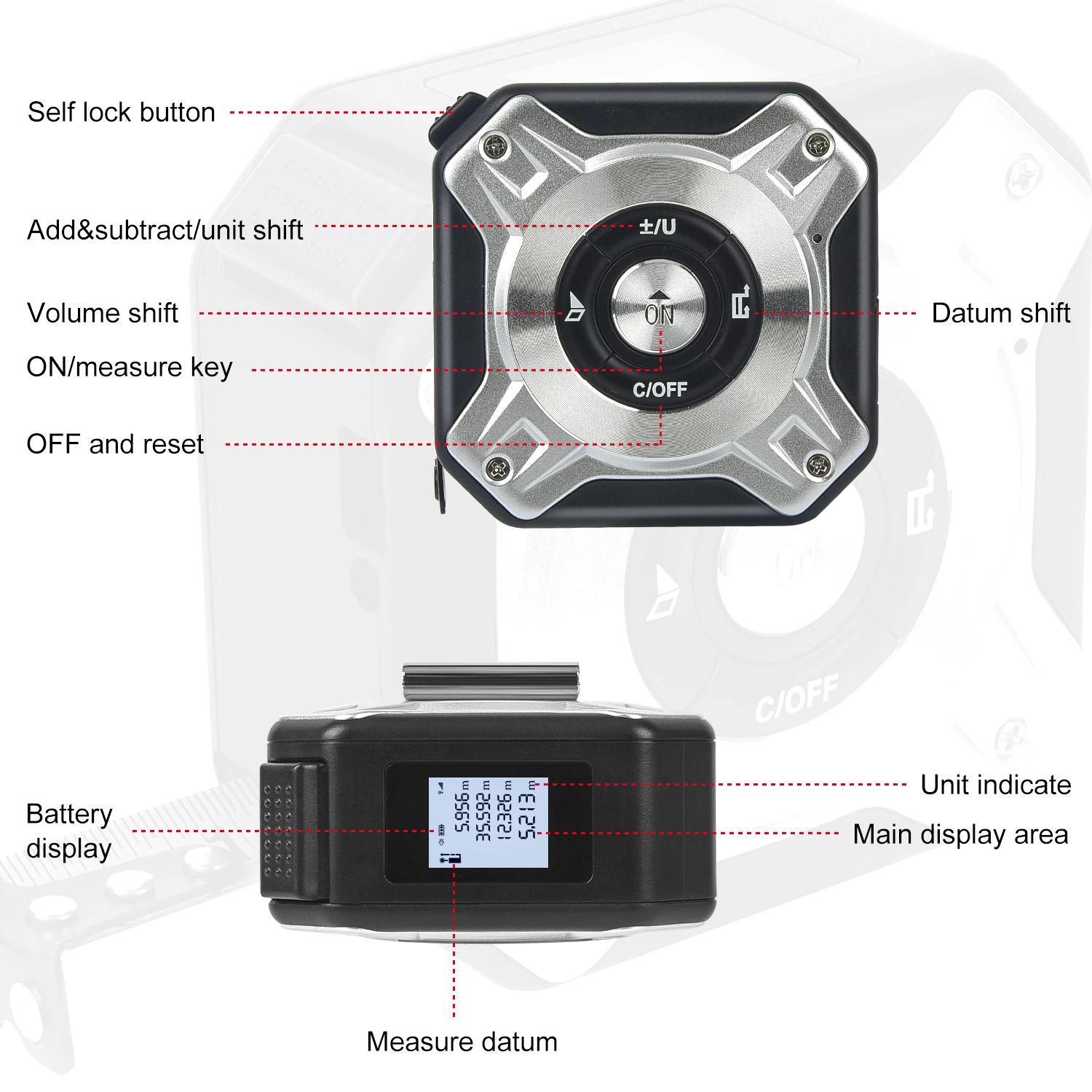 Pengukur Laser Mini Baru 3 in  - Laser Distance Measure ulasan dan harga