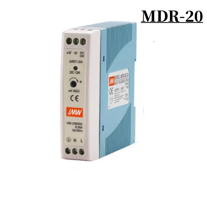 48V/24V/12V/5V Power Supply DIN Rail Power Supply Switch MDR-100W 20W 40W 60W 100W Power Source 2A 4A 5A 10A DC Single Output