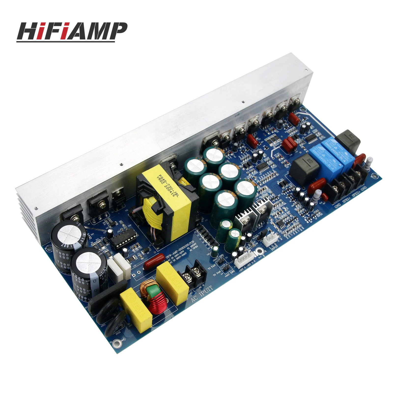 HiFiAMP 1000W Digitaler Verstärker-Board Stereo 2-Kanal Leistungsverstärker-Board 500W+500W mit Schaltnetzteil