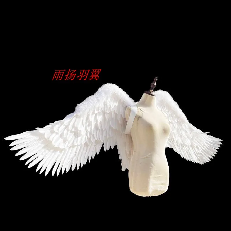 Weiße Federflügel Modell Laufsteg Kostüm Super Wings Nachtclub Performance Requisiten Halloween Party Requisiten
