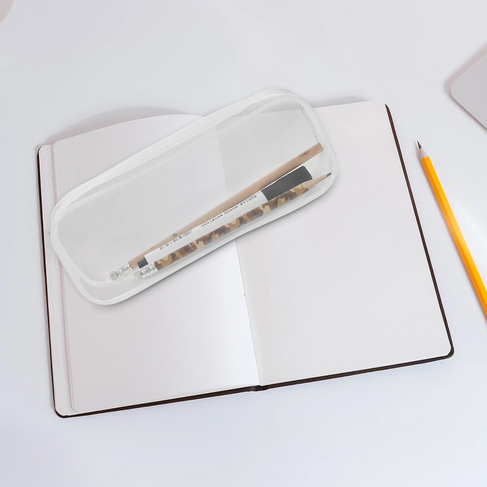 

2 Pcs Large Stationery Storage Pen Bag Child Clear Pencil Case Multifunctional Pvc Convenient