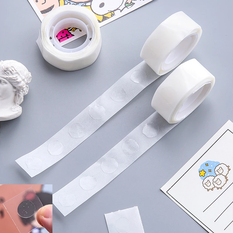 Transparent Circular Double-Sided Adhesive Traceless Multifunctional Fixed Tape for Holiday Decoration Specially Designed for Ea