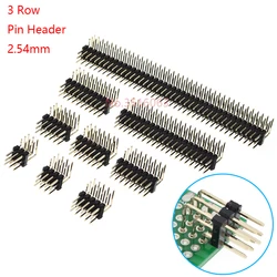 5PCS 90 degree Three Row Male 2.54MM Pitch Right Angle PIN Header Connector 3*2/3/4/5/6/7/8/10/20/40 PIN/P 3x/3/4/5/6/8/10/20/40