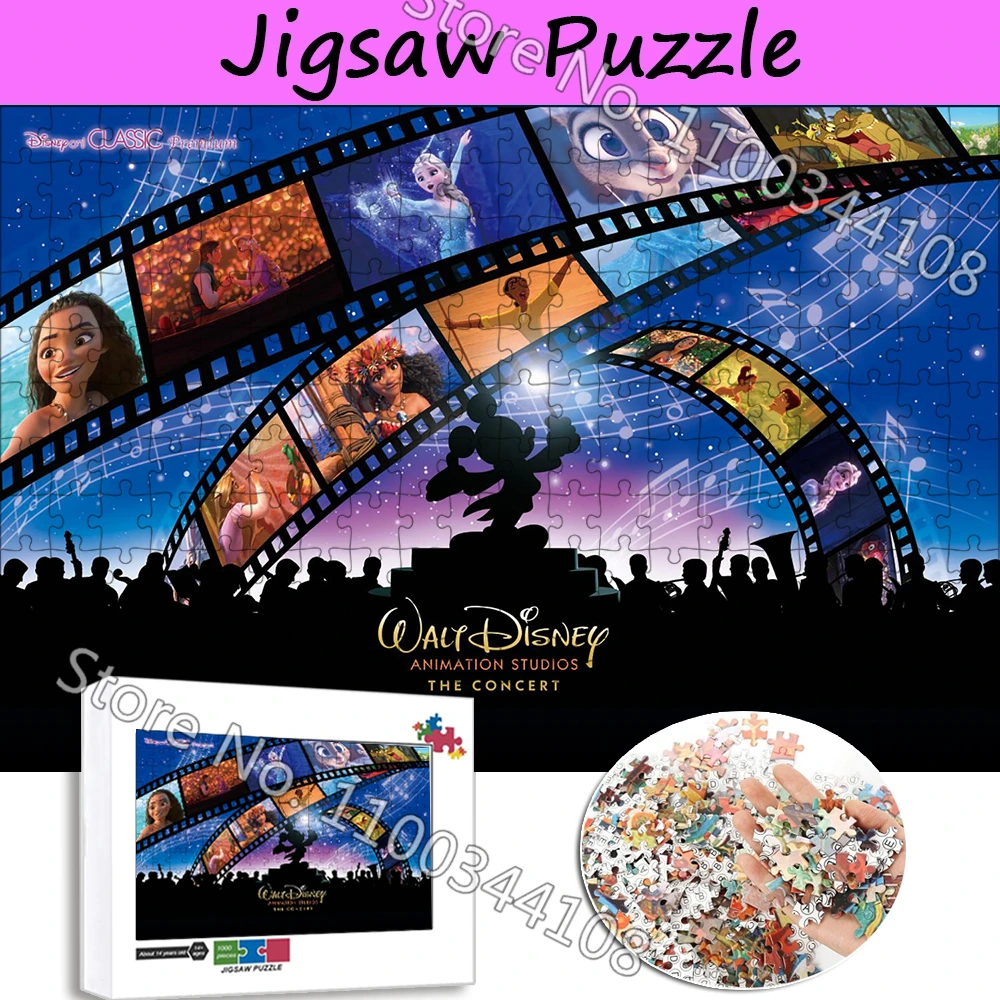 

Walt Disney Animation Studios Puzzle Mickey Mouse Concert 300/500/1000 Pieces Jigsaw Puzzles Children's DIY Toys Adults Gifts