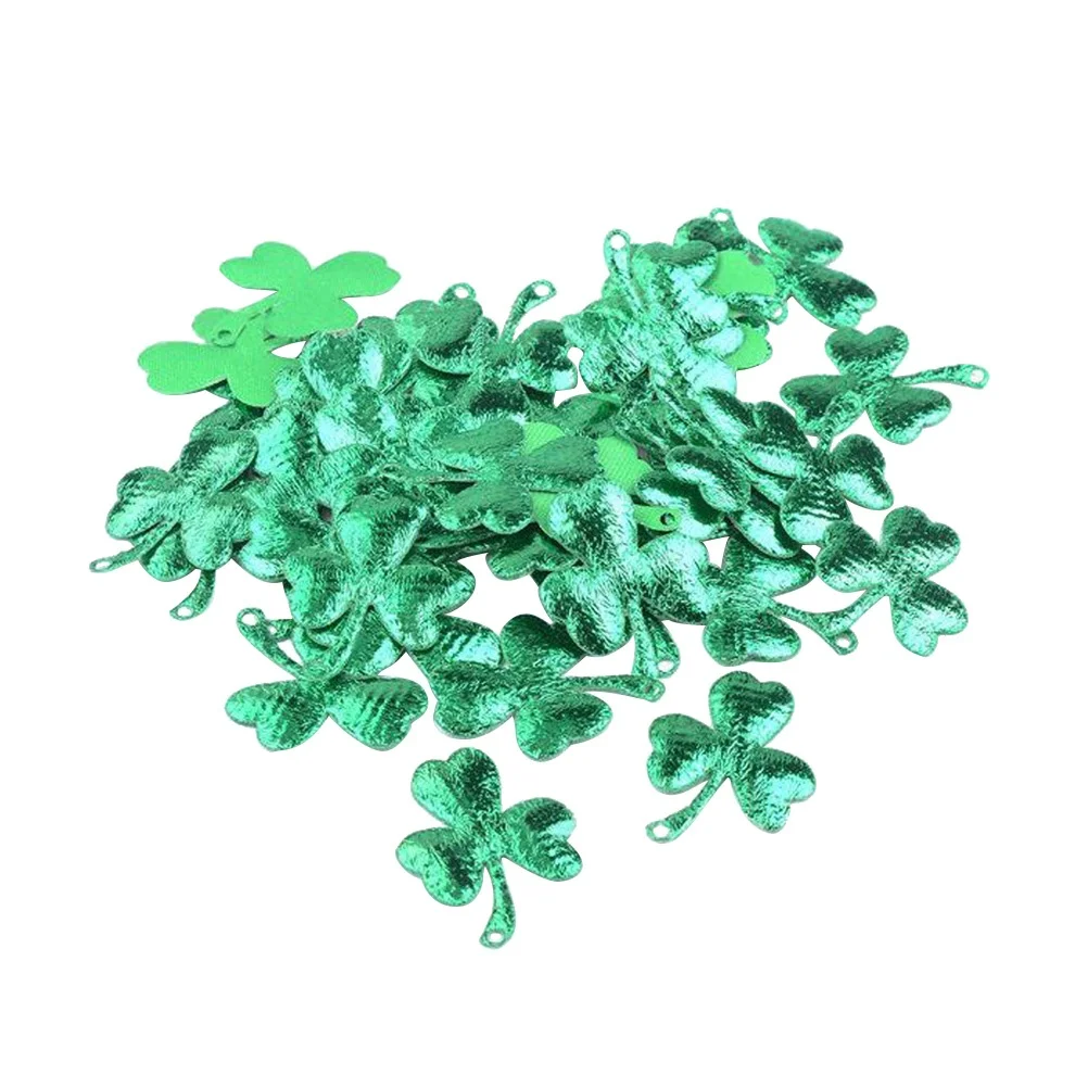 

200 Pcs Clover Decorations Festive Mood Confetti St Patrick Day Wedding Birthday Party GlitterDecor Celebration Supplies