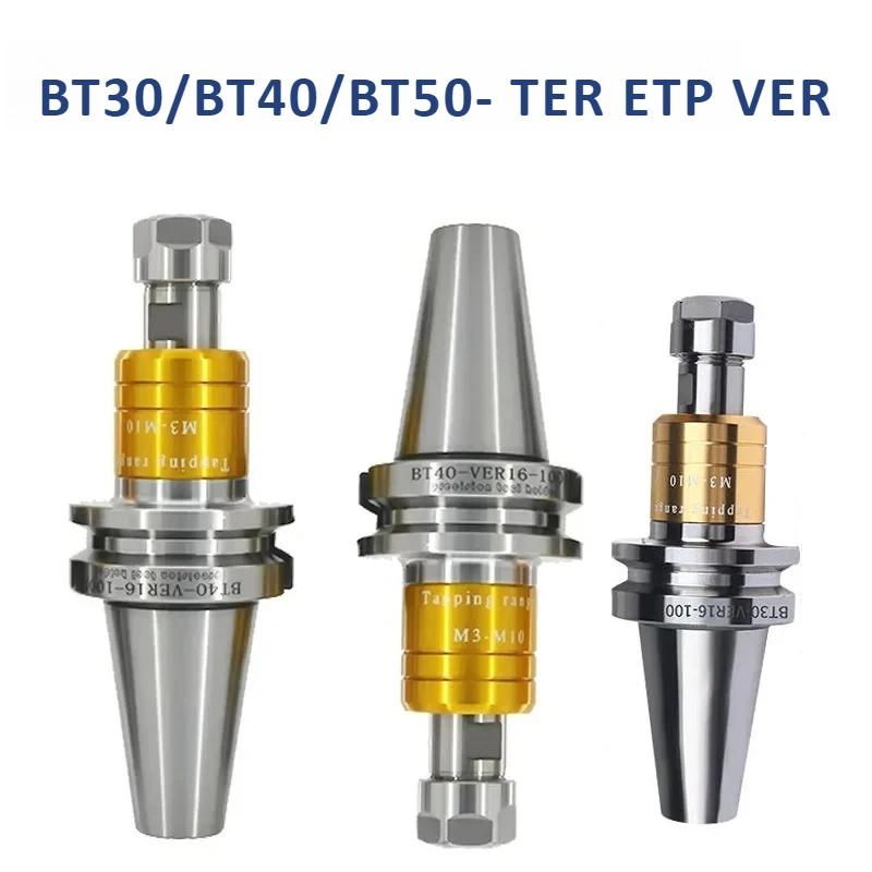 

BT30 BT40 BT50 VER Tapping Tool Holder, Blind Hole Tapping, Tap Automatic Expansion Compensation. VER16 VER20 VER32 VER40