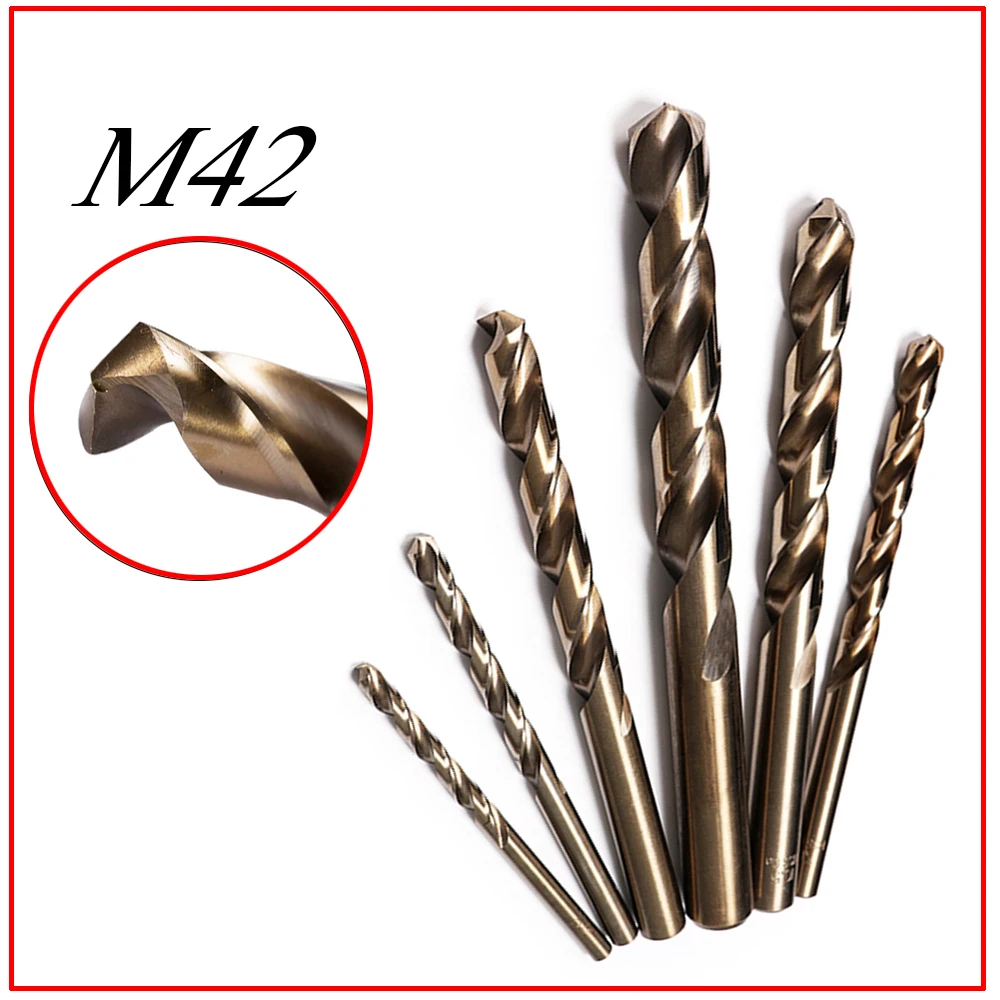 NEW 1Pcs high quality M42  twist Drill Bit 0.5-13mm used  for Drilling on Hardened Steel, Cast Iron,Stainless Steel ect.