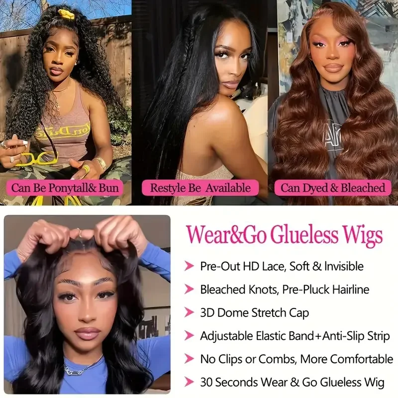 250 الكثافة 40 بوصة البرازيلي 5x5 الدانتيل غلويليس الباروكات شعر الإنسان قبل قطعها الجسم موجة جاهزة لارتداء الدانتيل الشفاف الباروكات #6