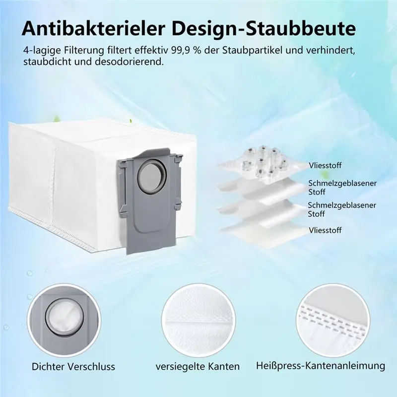 Accessory Vacuum Cleaner Parts Kit For Roborock Saros 10/G30/S9 Maxv Ultra-Replacement Main Brush, Filter, Mop,Dust Bag