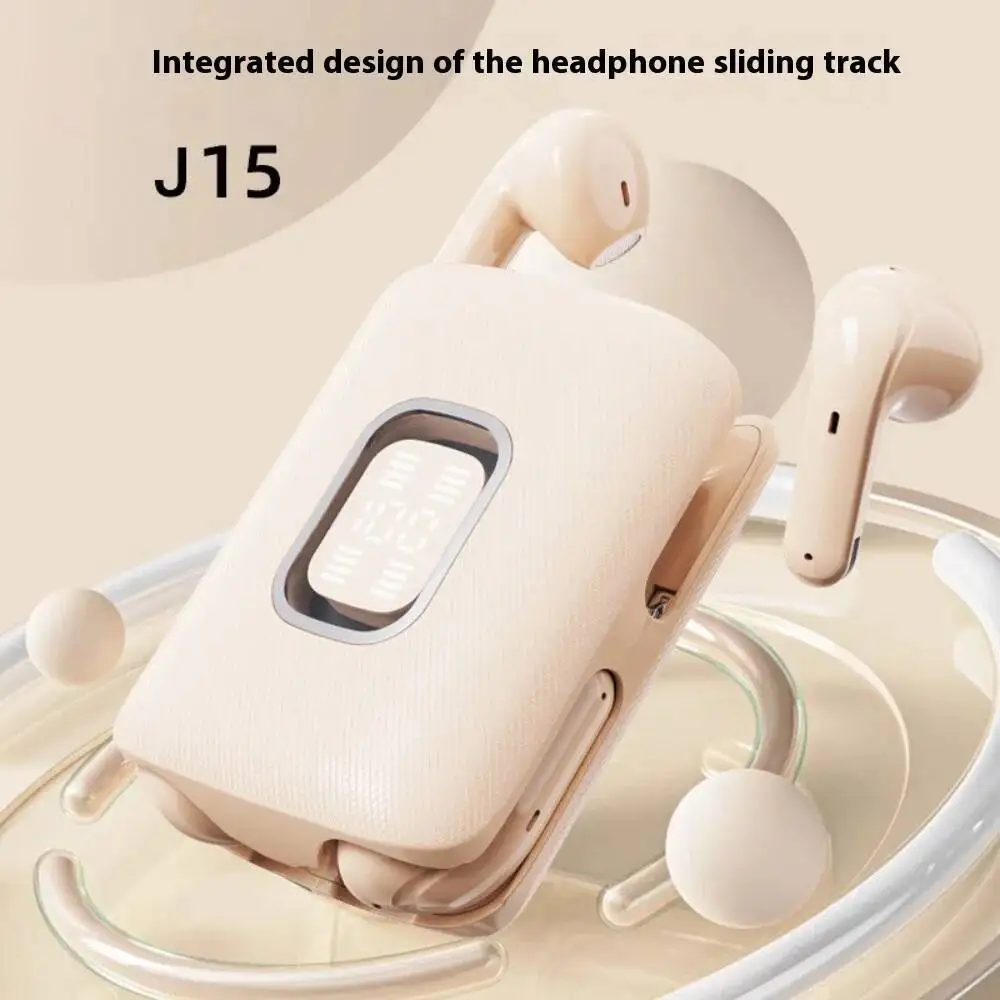 2 en 1 par Dual auriculares inalámbricos Bluetooth 5,3 en la oreja medio en la oreja indoloro usando alta fidelidad cancelación de ruido par de auriculares